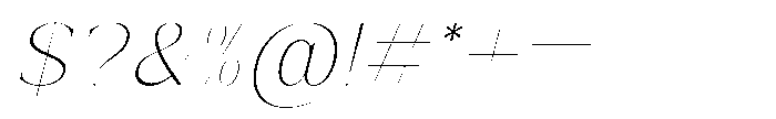 Zelthara Sans Thin Italic Font OTHER CHARS