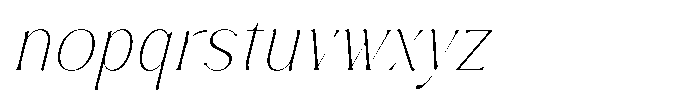 Zelthara Sans Thin Italic Font LOWERCASE