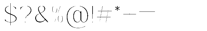 Zelthara Sans Thin Font OTHER CHARS