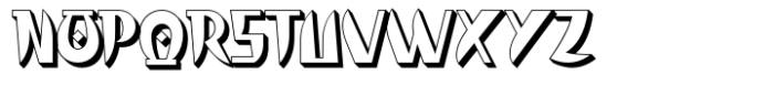 Zenbou Extrude Font UPPERCASE