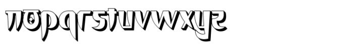 Zenbou Extrude Font LOWERCASE