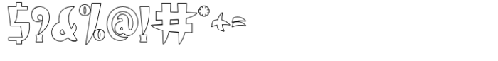 Zenbou Outline Font OTHER CHARS
