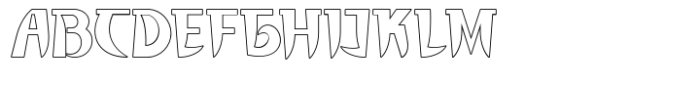 Zenbou Outline Font UPPERCASE