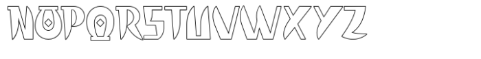 Zenbou Outline Font UPPERCASE