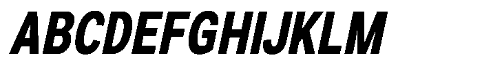 Zendory Black Condensed Italic Font UPPERCASE