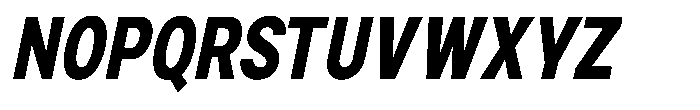 Zendory Black Condensed Italic Font UPPERCASE