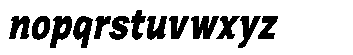 Zendory Black Condensed Italic Font LOWERCASE