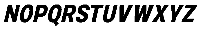 Zendory Black Condensed Narrow Italic Font UPPERCASE