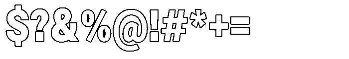 Zendory Black Condensed Narrow Outline Font OTHER CHARS