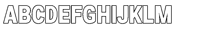 Zendory Black Condensed Narrow Outline Font UPPERCASE