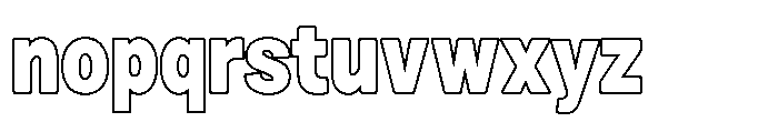 Zendory Black Condensed Narrow Outline Font LOWERCASE