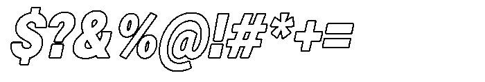 Zendory Black Condensed Oblique Nr Otln Font OTHER CHARS