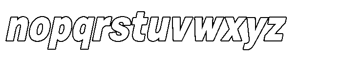 Zendory Black Condensed Oblique Nr Otln Font LOWERCASE