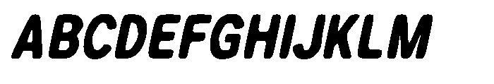 Zendory Black Condensed Oblique Nr Smth Font UPPERCASE