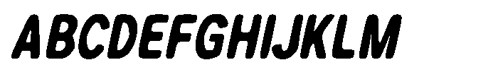 Zendory Black Condensed Oblique Smooth Font UPPERCASE