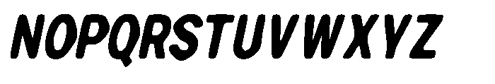 Zendory Black Condensed Oblique Smooth Font UPPERCASE