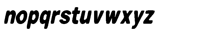 Zendory Black Condensed Oblique Smooth Font LOWERCASE