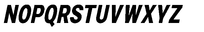 Zendory Black Condensed Oblique Font UPPERCASE