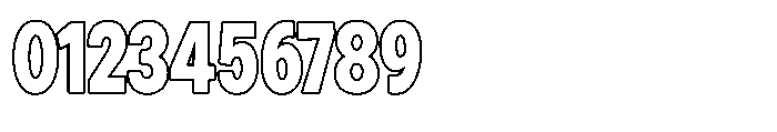 Zendory Black Condensed Outline Font OTHER CHARS