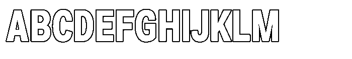 Zendory Black Condensed Outline Font UPPERCASE