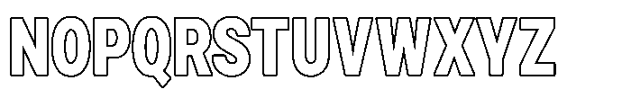 Zendory Black Condensed Outline Font UPPERCASE