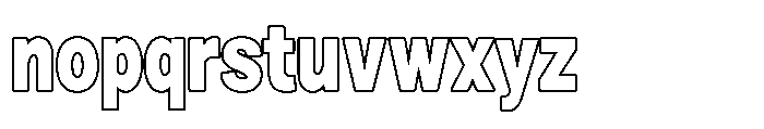 Zendory Black Condensed Outline Font LOWERCASE