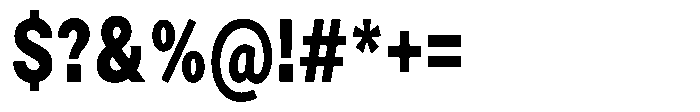 Zendory Black Condensed Font OTHER CHARS