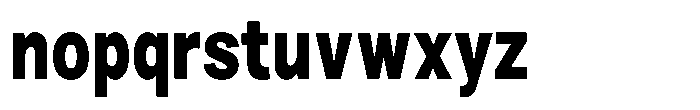Zendory Black Condensed Font LOWERCASE