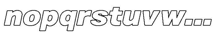 Zendory Black Exp Oblique Nr Otln Font LOWERCASE