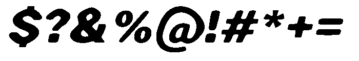 Zendory Black Exp Oblique Nr Smth Font OTHER CHARS