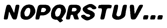 Zendory Black Exp Oblique Nr Smth Font UPPERCASE