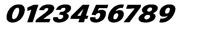 Zendory Black Expanded Italic Font OTHER CHARS