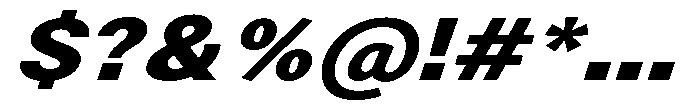 Zendory Black Expanded Italic Font OTHER CHARS