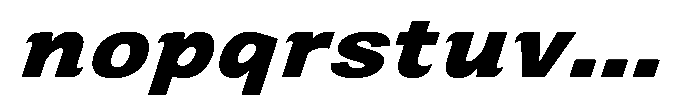 Zendory Black Expanded Italic Font LOWERCASE