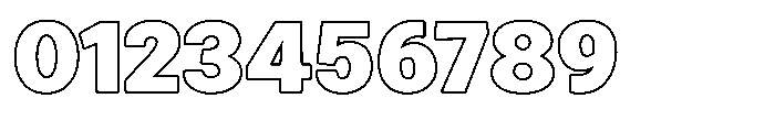 Zendory Black Expanded Narrow Outline Font OTHER CHARS