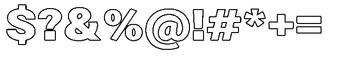Zendory Black Expanded Narrow Outline Font OTHER CHARS