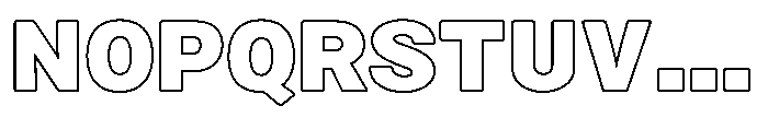 Zendory Black Expanded Narrow Outline Font UPPERCASE