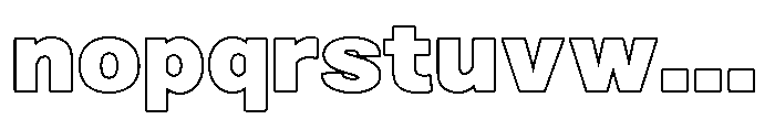 Zendory Black Expanded Narrow Outline Font LOWERCASE