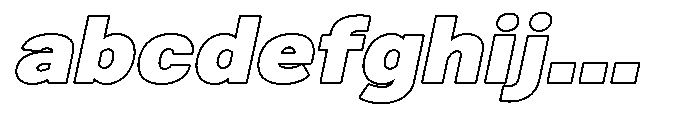 Zendory Black Expanded Oblique Outline FONT