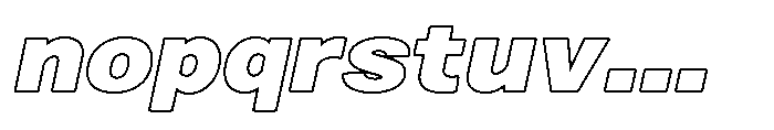 Zendory Black Expanded Oblique Outline Font LOWERCASE