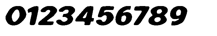 Zendory Black Expanded Oblique Smooth Font OTHER CHARS