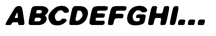 Zendory Black Expanded Oblique Smooth Font UPPERCASE