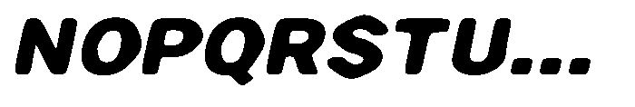 Zendory Black Expanded Oblique Smooth Font UPPERCASE