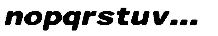 Zendory Black Expanded Oblique Smooth Font LOWERCASE
