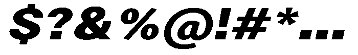 Zendory Black Expanded Oblique Font OTHER CHARS
