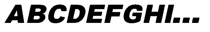 Zendory Black Expanded Oblique Font UPPERCASE