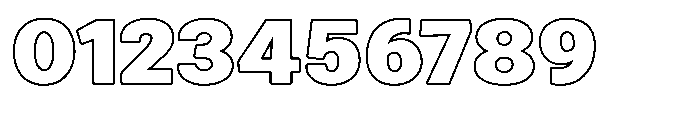 Zendory Black Expanded Outline Font OTHER CHARS