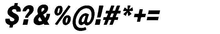 Zendory Black Narrow Condensed Oblique Font OTHER CHARS