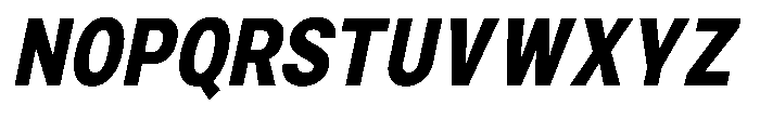 Zendory Black Narrow Condensed Oblique Font UPPERCASE