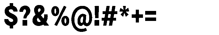 Zendory Black Narrow Condensed Font OTHER CHARS